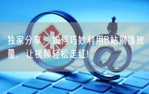 独家分享：如何巧妙利用B站刷播放量，让视频轻松走红!