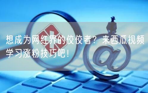 想成为网红界的佼佼者？来西瓜视频学习涨粉技巧吧！
