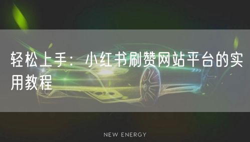 轻松上手：小红书刷赞网站平台的实用教程