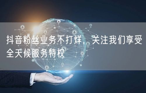 抖音粉丝业务不打烊，关注我们享受全天候服务特权